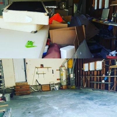 A full garage clean out.

Before ans After