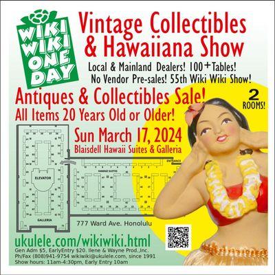 March 17 Wiki Wiki One Day Vintage Show this year on St Patrick's Day!