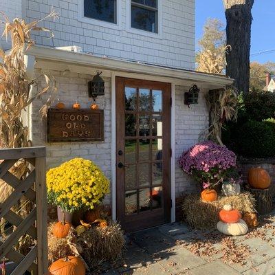 Entrance on a sunny fall afternoon