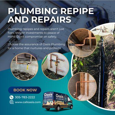 Plumbing Repipe and Repairs in North Miami and surrounding areas. #PlumberinNorthMiami