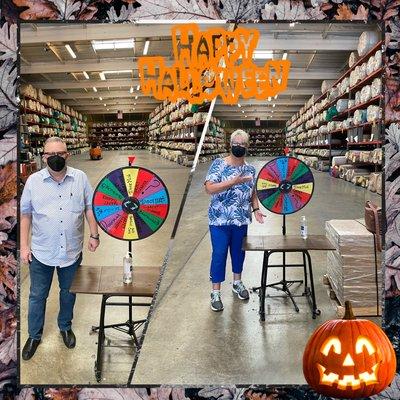 Our customers love our prize wheel.