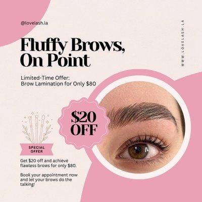 Brow Lamination Promotion Starts Now!