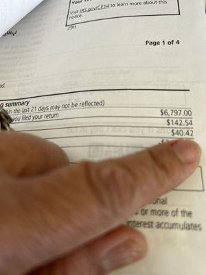 Dislike, receiving mail from the IRS.