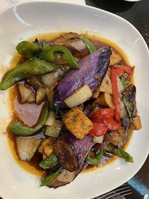 Basil eggplant with tofu