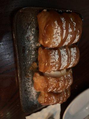 Surprise Beignets. Ice cream filled and surprise, the dough is not completely cooked. We still ate it dough!