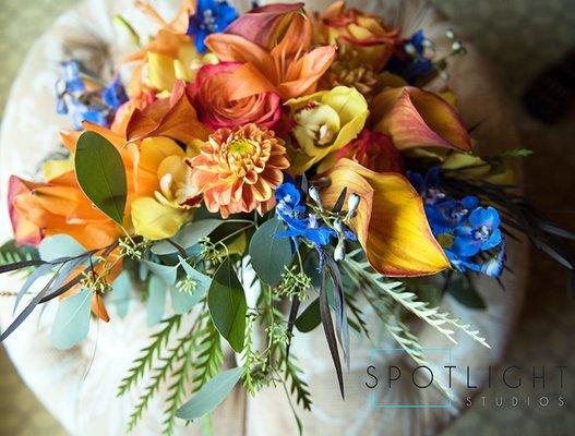 Gorgeous orange flower bridal bouquet; san Diego wedding flowers; bridal bouquet; poway flowers; rancho bernardo florist; san diego flowers