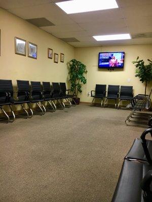 Large clean waiting area