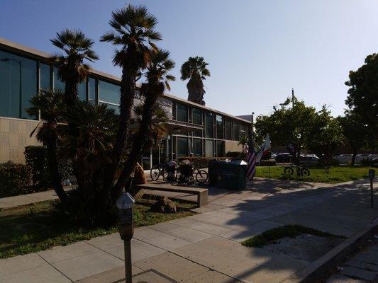 Front entrance to the library