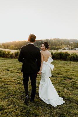 Back of wedding dress