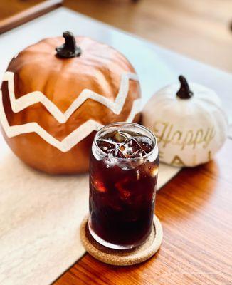 Witch's brew(pumpkin-infused cold brew)