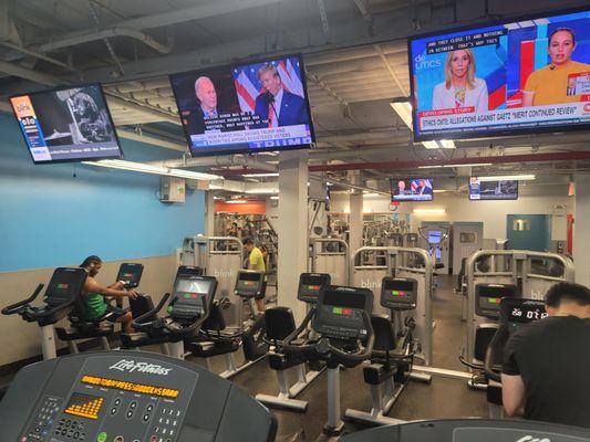 Treadmill and bike area