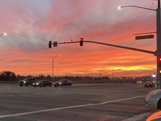 Inland Empire Boulevard & Archibald Avenue at 6 PM, 10/30/21.