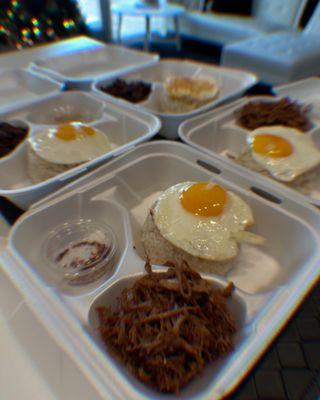 Tapsilog and Chicken Adobo Pastil silog