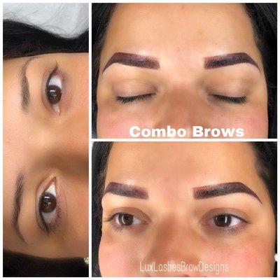 Combo Brow (Microblading and shading) : semipermanent brow tattoo