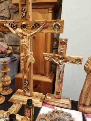 There was a visitor who received permission from Father to setup a one day shop of Holy Land olive wood items