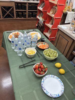 Snacks (we called to reserve a time for tasting for a group of 12)