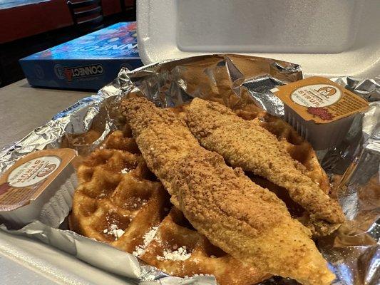 Fish and waffles