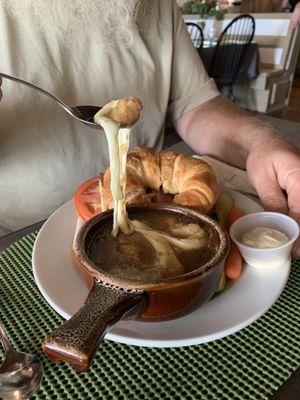 The onion soup.