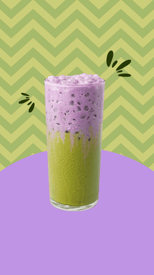 Ube Matcha Latte
 It's a colorful escape in every cup--who knew green and purple could be this delicious?