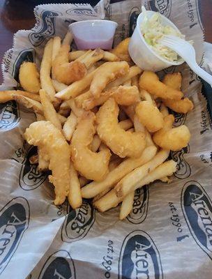 Fried Shrimp Basket With Fries