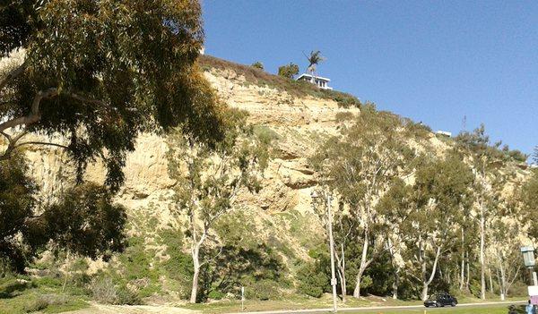 surrounding cliffs