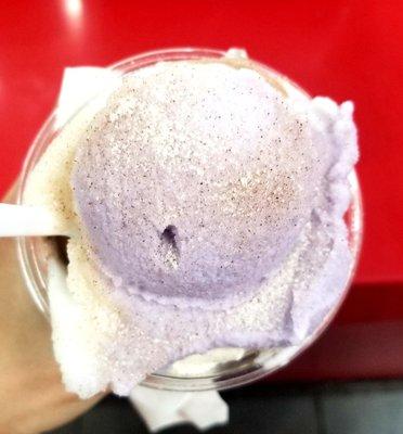 Sorbet Cream: Taro & Horchata with cinnamon sugar sprinkle on top. Tastes like cinnamon toast crunch