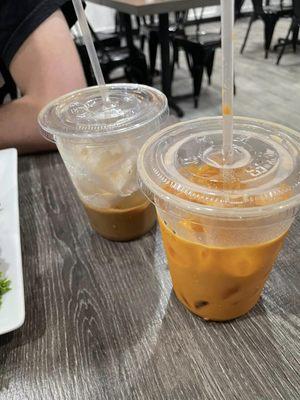 Thai milk tea and Vietnamese coffee.