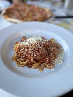 Fresh in house made pasta fettuccine with Bolognese sauce, delicious...