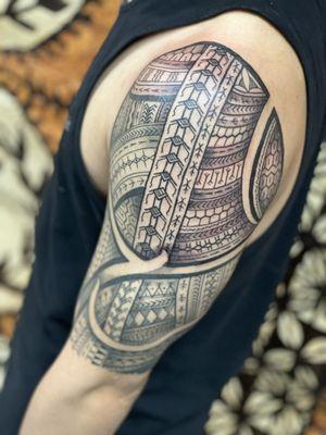 Half sleeve filipino tribal by King