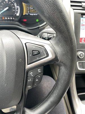 Steering wheel before and after