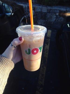 Med ice caramel latte! My favorite' #joy