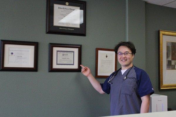 Dr. Jung Graduated from Palmer school of Chiropractic