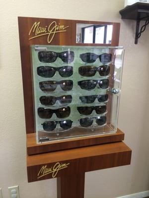 We carry designer frames like Coach, Juicy Couture, Rayban, Charmant, Guess, Timberland and Maui Jim sunglasses