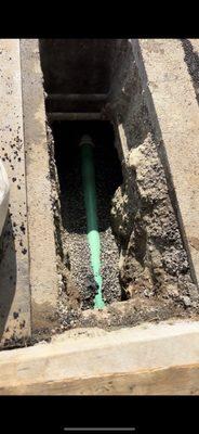 Replaced sewer lateral