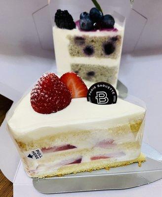 strawberry shortcake and blueberry chiffon