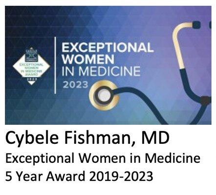 Dr. Cybele Fishman ranked exceptional female dermatologist five years in a row