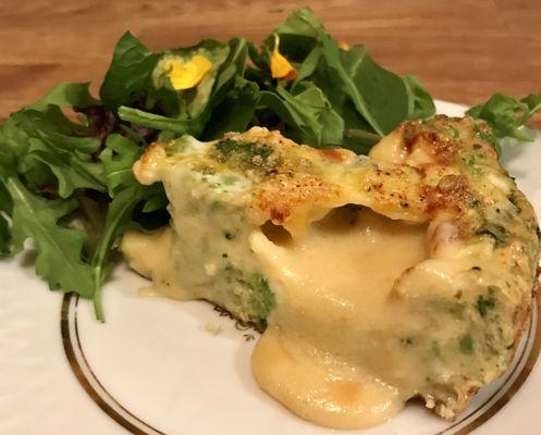 Broccoli frittata with molten lava cheddar. My brunch kits rock!