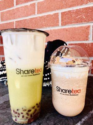 Matcha Red Bean Milk Tea & Chesnut Paris!