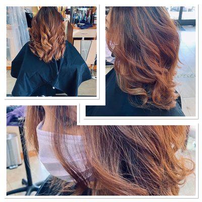 Bronze balayage