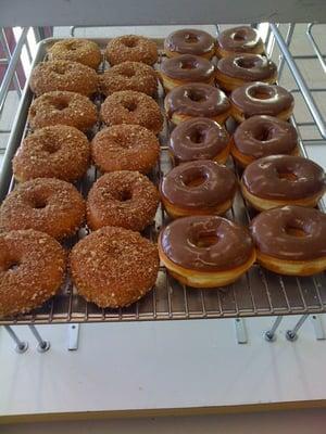 Crumb & chocolate glazed donuts