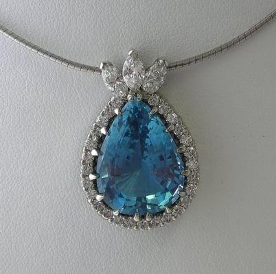 Custom Aquamarine necklace