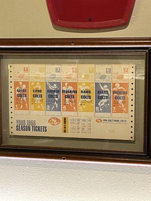 Vintage Season Tickets for 1966 Colts