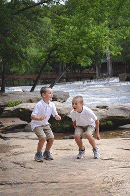 The boys having fun @ Hurricane Shoals Park photo taken by Jan Butler Photography