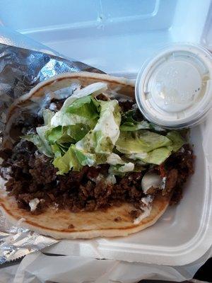 $11.99 LAMB GYRO, very generous with the meat and authentic taste