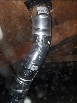 This is an example of proper bathroom ducting!