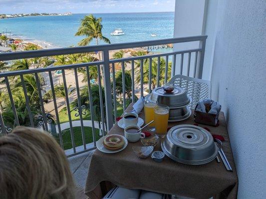 The patio was roomy enough for breakfast