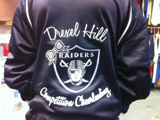 Custom Embroidery and Rhinestones done on premises!