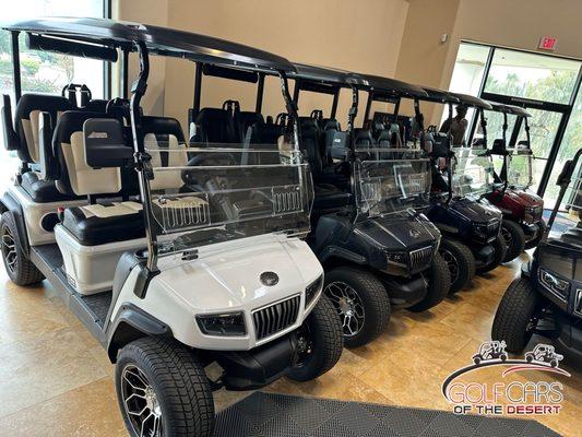 Golf Cars of the Desert: Authorized dealer for Evolution golf cars. Visit our showroom to see the latest models today!