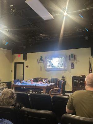 Inside the black box theater (5 Lesbians Eating A Quiche).