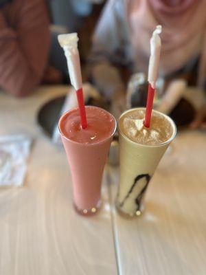 Strawberry Smoothie and Blended Latte (so good)